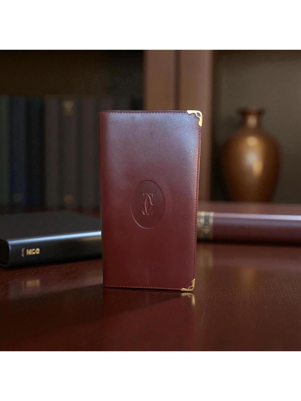 Cartier Must Be Cartier Bordeaux Long Wallet Vintage